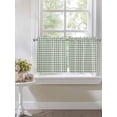 thumbnail image 3 of Half Window Curtain 36 Inches Long, Sage Green Buffalo Plaid Window Treatment Curtain Drapes, Farmhouse Green White Checkered Small Tier Curtains for Bathroom Over Sink, 27.5"x36", 2 Panels, 3 of 7
