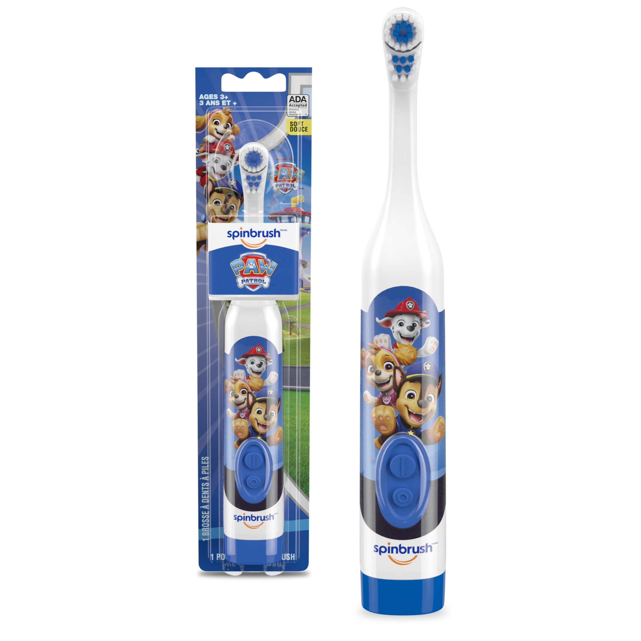 Paw Patrol Bathtime Kit with (1) Hooded Towel, (1) Toy Figures 10-pack, & (1) Battery-Powered Toothbrush