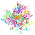 thumbnail image 2 of 100Pcs Plastic Rings Party Favor Rings Little Girl Jewelry Dress Up Play Toys, 2 of 6