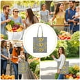 thumbnail image 4 of Sunflower Print Reusable Grocery Tote Bag – Vintage Boho Farmhouse Canvas Shopping Bag with Watercolor Floral Design, Beach, Picnic, Summer & Fall, 4 of 7