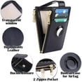thumbnail image 3 of Wallet with AirTag Holder, Sleek Genuine Leather Bifold Wallet Card Case for Holding Cash, Coins, Credit Cards, Built-in Case for AirTag Accessories for Women, 3 of 10