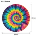 thumbnail image 6 of Colorful Rainbow Tie Dye Spiral Pattern Round Tablecloth 60"x60",Wrinkle Wipeable Table Cloth for Kitchen Dining Room Picnic Patio Party, 6 of 6