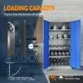 thumbnail image 5 of Yizosh Metal Garage Storage Cabinet with 2 Doors and 5 Adjustable Shelves - 71" Steel Lockable File Cabinet,Locking Tool Cabinets for Office,Home,Garage,Gym,School (Gray Blue), 5 of 17