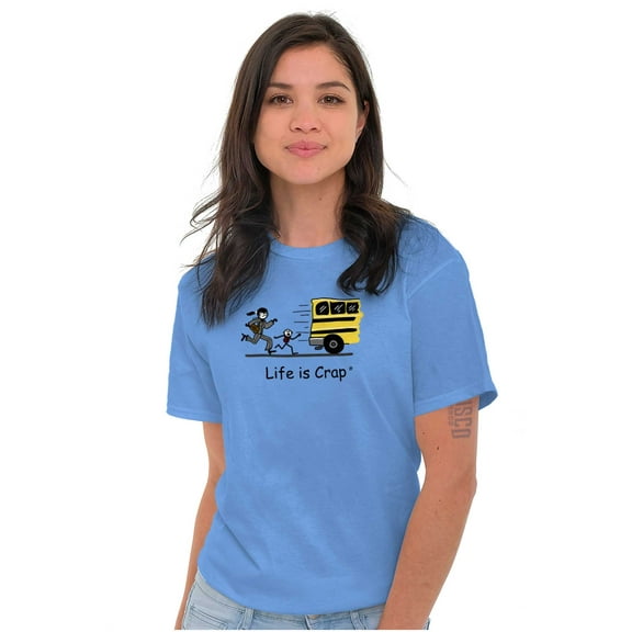 Running Missing School Bus Unlucky Women's Plus Size Graphic Tee Brisco Brands 3X