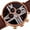 Black; Brown; Gold Tone; Pink; Rose Gold Tone, variant on Men's Swiss Quartz Multifunction Leather Rose-Tone Strap Watch