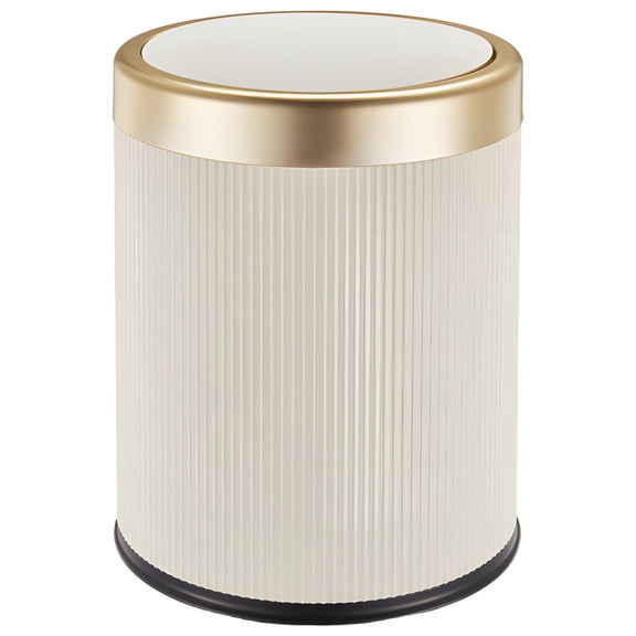 Cream Smart Sensor Trash Can,Automatic Touchless with Odor Control,Silent Open/Close, Double Bucket for Kitchen, Bathroom,Office