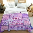 thumbnail image 3 of Soccer Blanket Gifts for Girls Women Teenager Team Soccer Throw Blanket for Soccer Lovers Gifts Adults Kids Super Soft Flannel Blanket for Sofa Couch Bed Warm Cozy Bed Decor,60"x80"for Full/Queen, 3 of 6