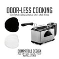 thumbnail image 2 of OVENTE 2 Liter Electric Deep Fryer FDM2201BR Charcoal and Oil Vapor Replacement Filter Set Pack of 3, White and Black ACPFDM2203, 2 of 8
