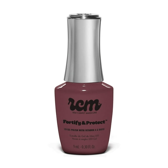 Red Carpet Manicure Fortify & Protect Mauve Crème Gel Polish for Strong, Healthy Nails - Infused with Vitamin A & Biotin - (My Audition Tape, 0.3 Fl Oz)