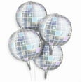 thumbnail image 3 of Iridescent Disco Ball Foil Balloons - 4 pk, 22" | Last Disco Bachelorette Decorations, Groovy Birthday Party Supplies, 70s Baby Shower, NYE, Space Cowboy, 3 of 3