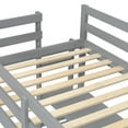 thumbnail image 5 of Twin Size Loft Bed Frame with Desk and Writing Board, Wooden Loft Bed with Shelves and Safety Guard Rails & Ladder for Bedroom, Apartment, Dorm, Space Saving, Mattress Not Included, Grey, 5 of 9