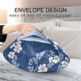 thumbnail image 4 of Yayeee Pillowcase Standard Size Set of 2 Satin Wrinkle Resistant Envelope Pillow Case, Floral Ocean Waves, 4 of 8