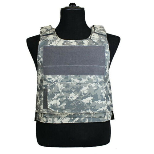 Body Bulletproof Vest Front Back Plates Armor Tactical Jacket Guard Security Kit 