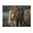 thumbnail image 3 of Designart "The Graceful Beauty of a Sleek Leopard" Animals Print on Natural Pine Wood, 3 of 5