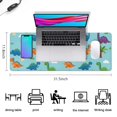 thumbnail image 5 of Long Mouse Pads for Desk,Light Blue Dinosaurs Palms Eggs Pattern Desk Mats on Top Of Desks, Desk Mouse Pad Extra Large with 3mm Non-Slip Base and Stitched Edge for Gaming,Office,Work,Home 31.5"x11.8", 5 of 6
