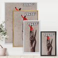thumbnail image 4 of Designart Victory Sign With Man With Arm Raised FLOAT FRAME WALL ART, 4 of 4