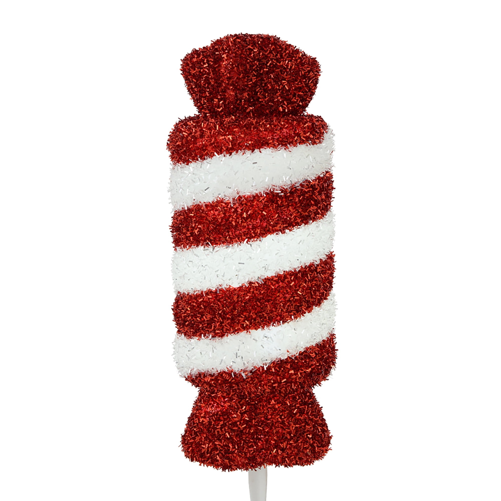 Outdoor LED Tinsel Candy Christmas Pathway Lights, Red and White, Set of 3, by Holiday Time