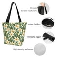 thumbnail image 6 of Kdxio Lilies Flowers Women Reusable Grocery Bags Foldable Ripstop,Reusable Shopping Bags for Shopping,Gym,Gift, 6 of 8