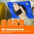 thumbnail image 6 of XYX Case for iPad 11th 11 inch 2025/iPad 10th 10.9 inch 2022 with 360 Degree Rotating, Hand Strap, Shoulder Strap, Blue, 6 of 7