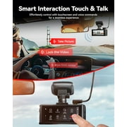 REDTIGER 4K HDR Dash Cam Front and Rear, STARVIS 2 Sensor, Dash Camera with 5.8GHz WiFi GPS, 3.18 Touchscreen, Voice Control, Free 128G Card, WDR, APP Control, 24H Parking Mode