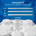 thumbnail image 3 of AMMSUN 17'' Beach Umbrella Table Tray with 4 Cup Holders & 4 Snack Compartments,White, 3 of 10