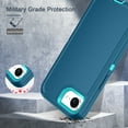 thumbnail image 5 of I-HONVA For iPhone 16e Case,[with 2 Pack Screen Protector] 3-Layer Military Grade Drop Anti-Slip Bumper Rugged Shockproof Dustproof Protection 6.1 inch Phone Case for Apple iPhone 16e,Turquoise, 5 of 7