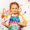 thumbnail image 2 of Colorful Tie Dye Pattern Kids Aprons for Girls and Boys,Adjustable Neck Strap Toddler Aprons for Kids Cooking Baking, 2 of 6