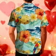 thumbnail image 6 of Kakii Hawaiian Shirt for Men Short Sleeves Tropical Printed Casual Button Down Summer Beach Floral Shirts, 6 of 9