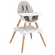 thumbnail image 1 of Costway trona 4 en 1 convertible de Madera con Arnés 5 puntos gris, 1 of 10