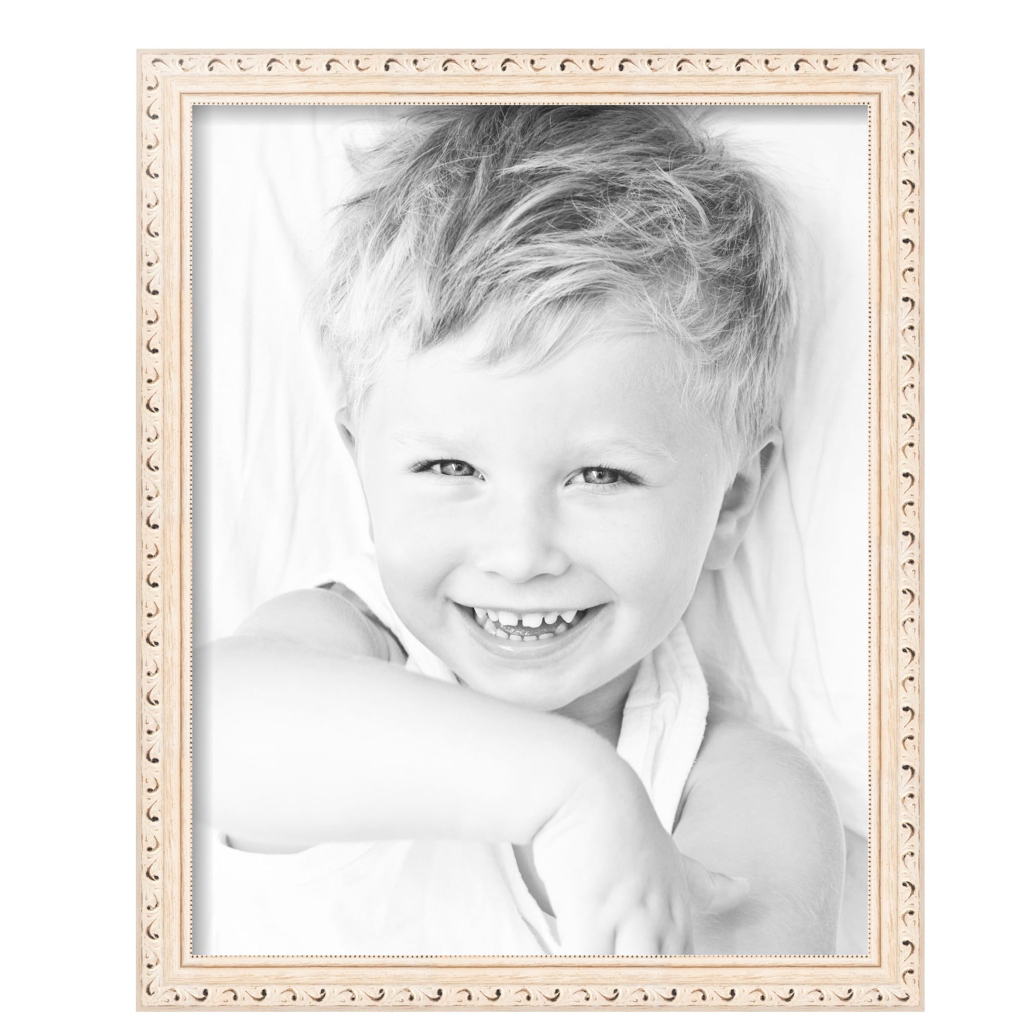 ArtToFrames 16" x 20" White Wash Picture Frame, 16x20 inch White Wood Poster Frame (WOM-4906)