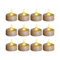 thumbnail image 2 of 12 piezas de luces de té con pilas de , velas de té LED parpadeantes sin llama Amarillo Soledad vela electronica, 2 of 3