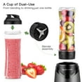 thumbnail image 4 of La Reveuse Smoothie Blender Personal Size 300 Watts with 2 Pieces 18 oz Travel Sports Bottles (Grey), 4 of 7