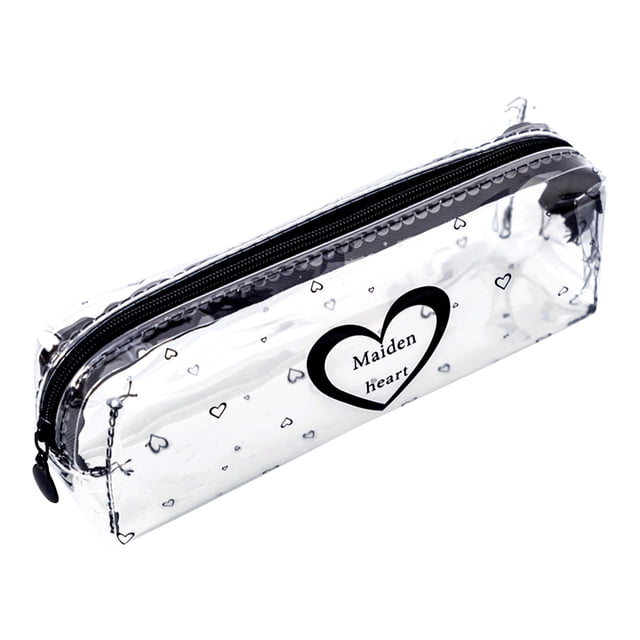 Estuche para bolígrafos transparente con cremallera Estuche para bolígrafos de PVC transparente Cosmético