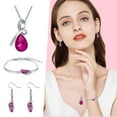 thumbnail image 3 of Clearance! Himery Jewelry Sets for Women Women's Personality Clic Style Crystal Necklace Earrings Bracelet Set 4 Pcs Jewelry Pink, 3 of 6