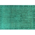 thumbnail image 1 of Ahgly Company Machine Washable Indoor Rectangle Oriental Turquoise Blue Industrial Area Rugs, 4' x 6', 1 of 4