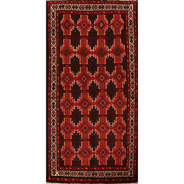 Geometric Balouch Oriental Kitchen Size Area Rug Handmade Carpet 4x6
