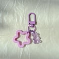thumbnail image 1 of Llavero acrílico con colgante de estrella de cinco puntas y oso colorido, estuche para auriculares, adornos para Airpods, lindos adornos para bolsos, 1 of 6