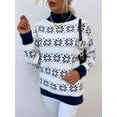 thumbnail image 4 of KRE Prime Women Snowflake Pattern Mock Neck Sweater, 4 of 15