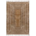 thumbnail image 1 of Casavani Handmade Pure Cotton Carpet Flat Weave Kilim Brown Area Rug 4x6 feet, 1 of 5