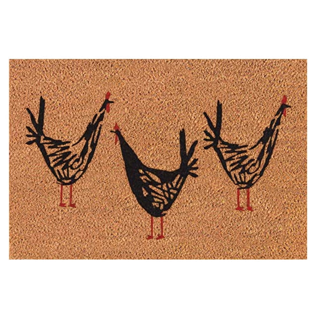 Hbdhejl Funny Christmas Chicken Door Mat Slip Dirty Door Rug For Entrance Front Door Outdoor Entrance Porch Mat With Slip Polyester Funny Christmas Floor Mat