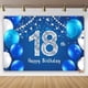 thumbnail image 3 of Fondo para fiesta de cumpleaños número 18 con globos con purpurina dorada y negra para niños y niñas de 18 años para fondos de fotografía, 3 of 5