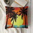 thumbnail image 3 of YINGXI Throw Pillow s, Pillow , Seaside Scenery Decorative Flannel Pillow Cushion Cases for Sofa 18x18in, 3 of 5