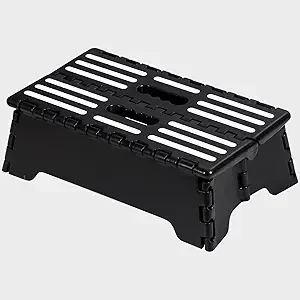 Folding Step Stool Portable 5”, Collapsible Half Step for Seniors Older Adults up to 300 lbs Entering Camper Van SUVs and RV, for Elderly People Getting up High Bed or Stairs