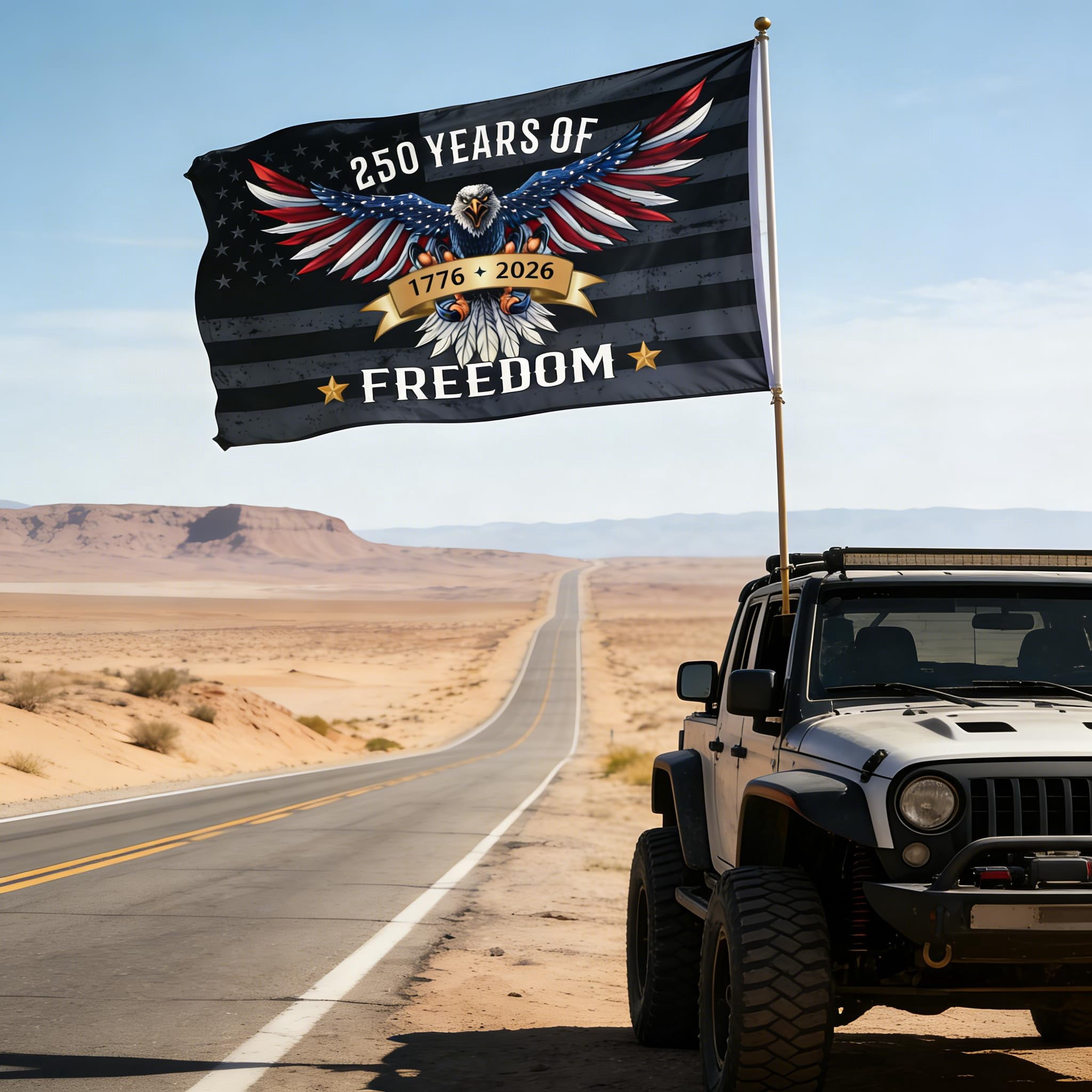 250 Year American Anniversary Flag 250th Anniversary Usa Flag Patriotic 4th of July Independence Day 1776-2026 Yard Flags For Outside 3x5 Ft Outdoor Banner Decorations