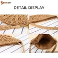 thumbnail image 5 of Spencer Women's Straw Crossbody Purse Handmade Weave Rattan Boho Summer Beach Shoulder Bag Messenger Handbags "Khaki", 5 of 8
