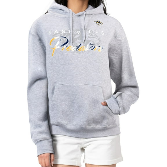 Women's G-III 4Her by Carl Banks  Gray Nashville Predators Shadow Logo Fleece Hoodie