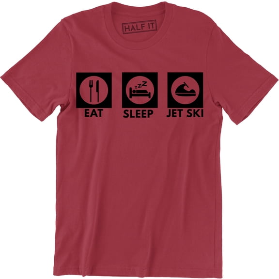 Eat Sleep Jet Ski Funny Slogan Freestyle Gift Idea Watersports Men's T-Shirt