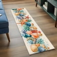 thumbnail image 3 of 2'x6' Rug Runners for Hallways Kitchen, Coastal Non Slip Entryway Beside Floor Carpet Runner, Summer Beach Starfish Coral Shell Nautical Washable Laundry Room Bedroom Throw Rugs Mat for Family Pet, 3 of 8