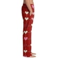 thumbnail image 3 of Fgvctg Valentine's Day Pajama Pants Mens Comfy Sleepwear Wide Leg Pajama Heart Graphic High Waisted Pjs Pants Stretch Fall Spring Drawstring Lounge Pants with Pockets Light pink S, 3 of 6