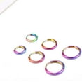 thumbnail image 5 of Nmkwnr 7 Pairs 316L Stainless Steel Earrings Mens Small Hoop Earrings 14K Plated Hoop Earrings for Women Men, Multicolor, 5 of 6
